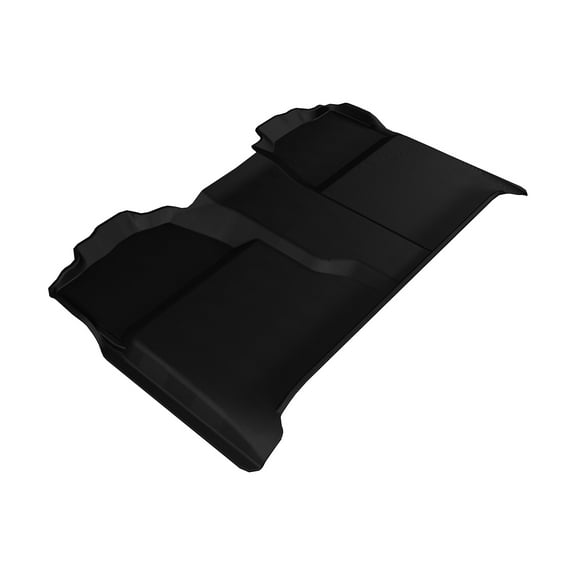 3D MAXpider L1CH04721509 Second Row Custom Fit All-Weather Floor Mat for Select Chevrolet Silverado/GMC Sierra Models - Kagu Rubber (Black)