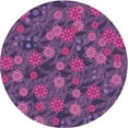 thumbnail image 1 of Ahgly Company Machine Washable Indoor Round Transitional Dark Magenta Purple Area Rugs, 4' Round, 1 of 7