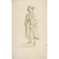 thumbnail image 3 of Francesco Zuccarelli 10x14 Black Modern Framed Museum Art Print Titled - Man Standing in Three-Quarter View Facing Left (1702-88), 3 of 5