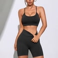 thumbnail image 6 of TOWED22 Two Piece Workout Sets for Women Tank Top Matching High Waist Booty Lifting Shorts Gym Yoga Active Wear Outfits(Black,L), 6 of 6