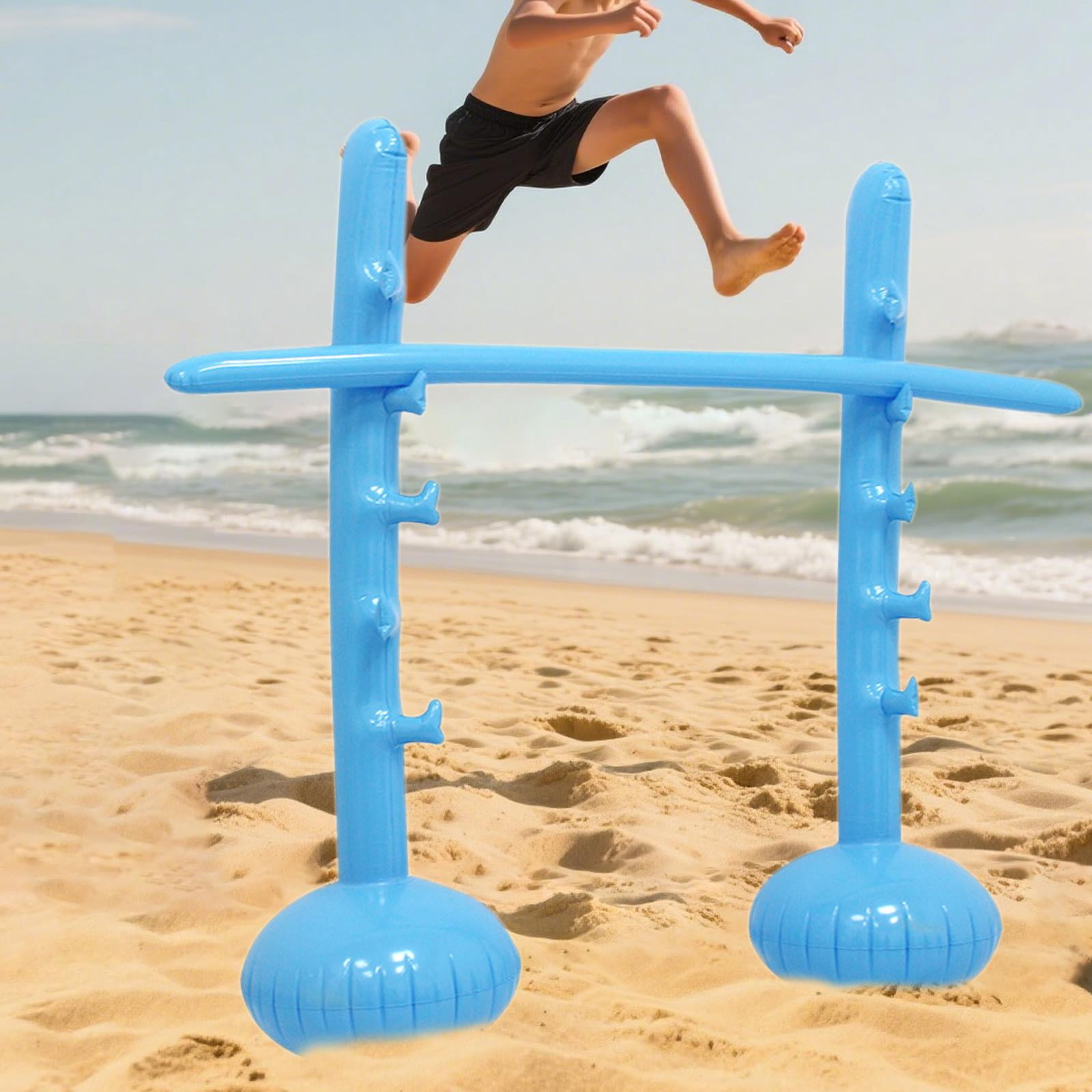 JWQFBC Inflatable High Jump Bar Game Prop Fun Interactive Carnival Activity Outdoor Toy Blue