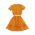 thumbnail image 4 of Mialoley Little Girls Round Neck Sequin Decor Tops + Mesh Layer Shorts Skirts, 4 of 7