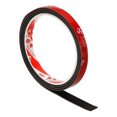 Neoprene Rubber Strips 3/8" x 1/16" x 3.3FT Adhesive Solid Rubber Sheet