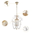 thumbnail image 4 of Modern Crystal Chandelier Glass LED Ceiling Light Fixture Hanging Pendant Lamp, 4 of 12
