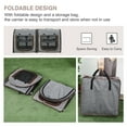 thumbnail image 4 of Pet Beds PawHut 39" Portable Soft-Sided Pet Cat Carrier with Divider, Two Compartments, Soft Cushions, & Storage Bag, Grey,Dog Beds, 4 of 8