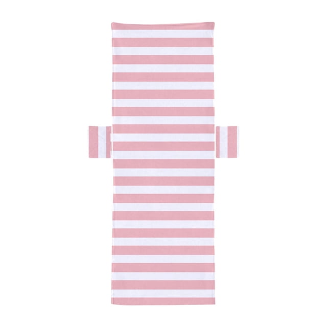 Stripe Beach Silla Cover Pool Silla Sillón Microfibra portátil con lado rosado