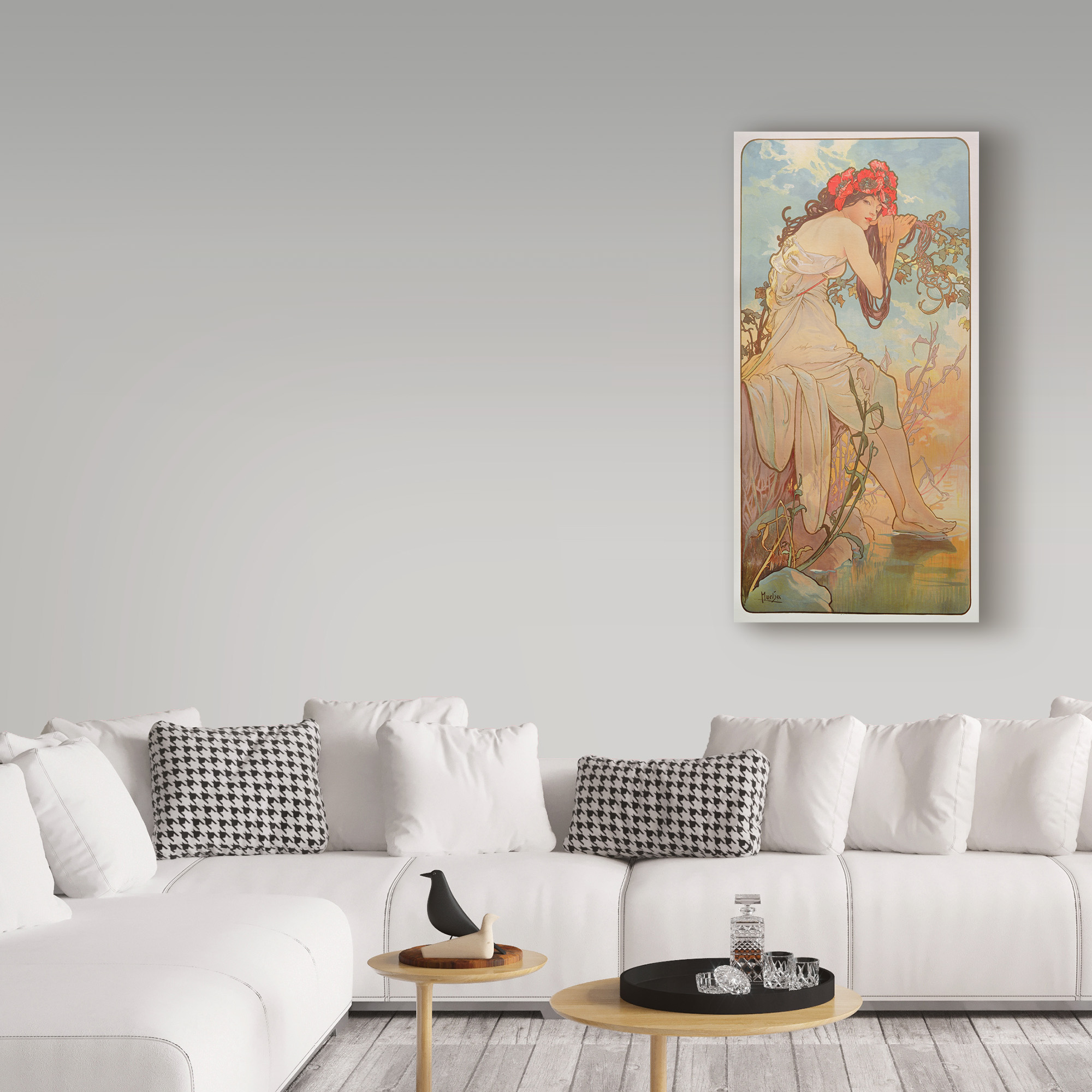 Trademark Fine Art 'The Seasons: Summer, 1896' Canvas Art by Alphonse Marie Mucha