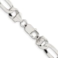 thumbnail image 7 of Diamond2Deal 925 Sterling Silver Rhodium-plated 1.5 mm Beveled Oval Cable Chain Necklace for Women 26", 7 of 7