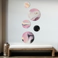 thumbnail image 3 of Designart "Mysterious Marble Pink and Black II" Abstract Marble Metal Wall Art Set of 5 Piece, 3 of 5