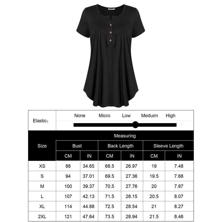 Yyeselk Womens Henley Shirt for Leggings V Neck Casual Blouse Pleated Tunic  Tops Button Summer Short Sleeve Solid Color Loose Fit Hide Belly Pullover T- Shirts Tshirt Tee Shirt, Purple XXL 