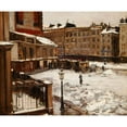 thumbnail image 3 of Emile Louis Mathon 24x20 Black Modern Framed Museum Art Print Titled - Place Pigalle Under the Snow (1870), 3 of 5