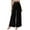 Black, variant on Womens Casual Pants Wide Leg Palazzo Trousers High Waisted Smocked Pleated Loose Fit Everyday Wear