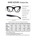 thumbnail image 7 of MARE AZZURO Oversized Reading Glasses Women Trendy Large Readers 0.0 1.0 1.25 1.5 1.75 2.0 2.25 2.5 2.75 3.0 3.5 4.0(Black, 200) Composite Lens, 7 of 7