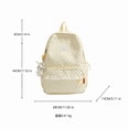 thumbnail image 2 of Sweet Polka Dot Backpacks Large Capacity Cute Lace Trim Backpack Soft Nylon Schoolbag Outdoor Travel Trip Backpack (Yellow), 2 of 11