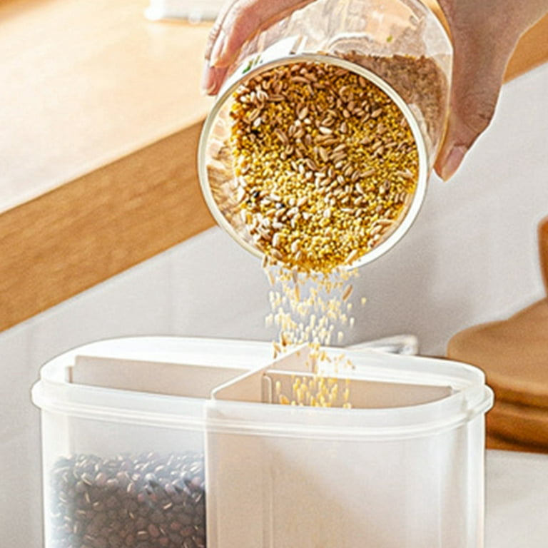 Food Storage Container Pasta Rice Dispenser Cereals Organizer Boxes Cabinet  Storage Jars Home Kitchen Accessories(Red) 