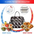 thumbnail image 4 of Black Baseballs and Hearts Pattern Womens Lunch Box for Work,Insulated Large Lunch Bag for Tween and Teen,Loncheras Para Mujer,Leakproof Adult Lunch Bag for Work,Beach,Travel,Picnic,Camping, 4 of 7