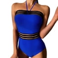 thumbnail image 5 of Sngxgn Women’s Sport Bathing Suit Crisscross Tummy Control Swimsuits Swimwear Slimming(Blue,M), 5 of 7
