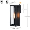 thumbnail image 2 of 4-pack 1-Light 13.15-in Outdoor dusk-to-dawn sensor Wall Light with Matte Black Finish & Clear glass shade, 2 of 7