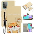 thumbnail image 1 of SaniMore for Samsung Galaxy A33 5G 6.5" 2022 Wallet Case, Color Painting Pattern with Kickstand Card Slots Detachable Wrist Strap Grils Women PU Leather Case Magnetic Clasp, Shiba Inu, 1 of 8
