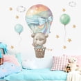 thumbnail image 3 of 2PCS Cartoon Bear Hot Air Balloon Wall Sticker Baby Nursery Decor Baby Shower Ro, 3 of 5