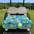 thumbnail image 2 of Pzuqiu Tropical Leaves Quilted Golf Cart Seat Covers Scratch-resistant, Anti-slip, Suitable for Outdoor, Fit for Yamaha Club Car, 2 of 9