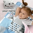 thumbnail image 2 of KAINSY Custom Name Toddler Nap Mat for Preschool , Personalized Elephant Plaid Kids Nap Mat for Kindergarten Boys Girls, Sleeping Bag with Pillow Blanket - for Daycare, Travel, and Camping, 2 of 8