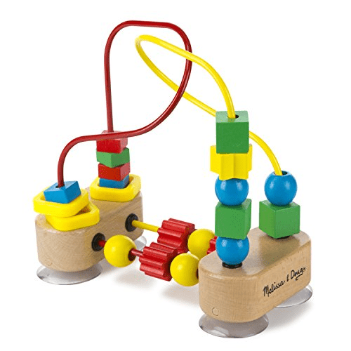 melissa & doug rattle rumble wooden push toy and activity walker