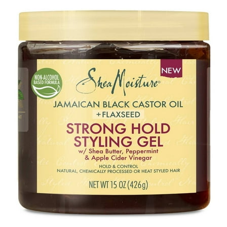 Shea Moisture Jamaican Black   Flaxseed Gel Strong Hold 15oz (Pack of 3)