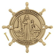 Heartland Boat Plaque - Saint Brendan Protect Us - Best USA Made Quality Boating and Sailing Gift