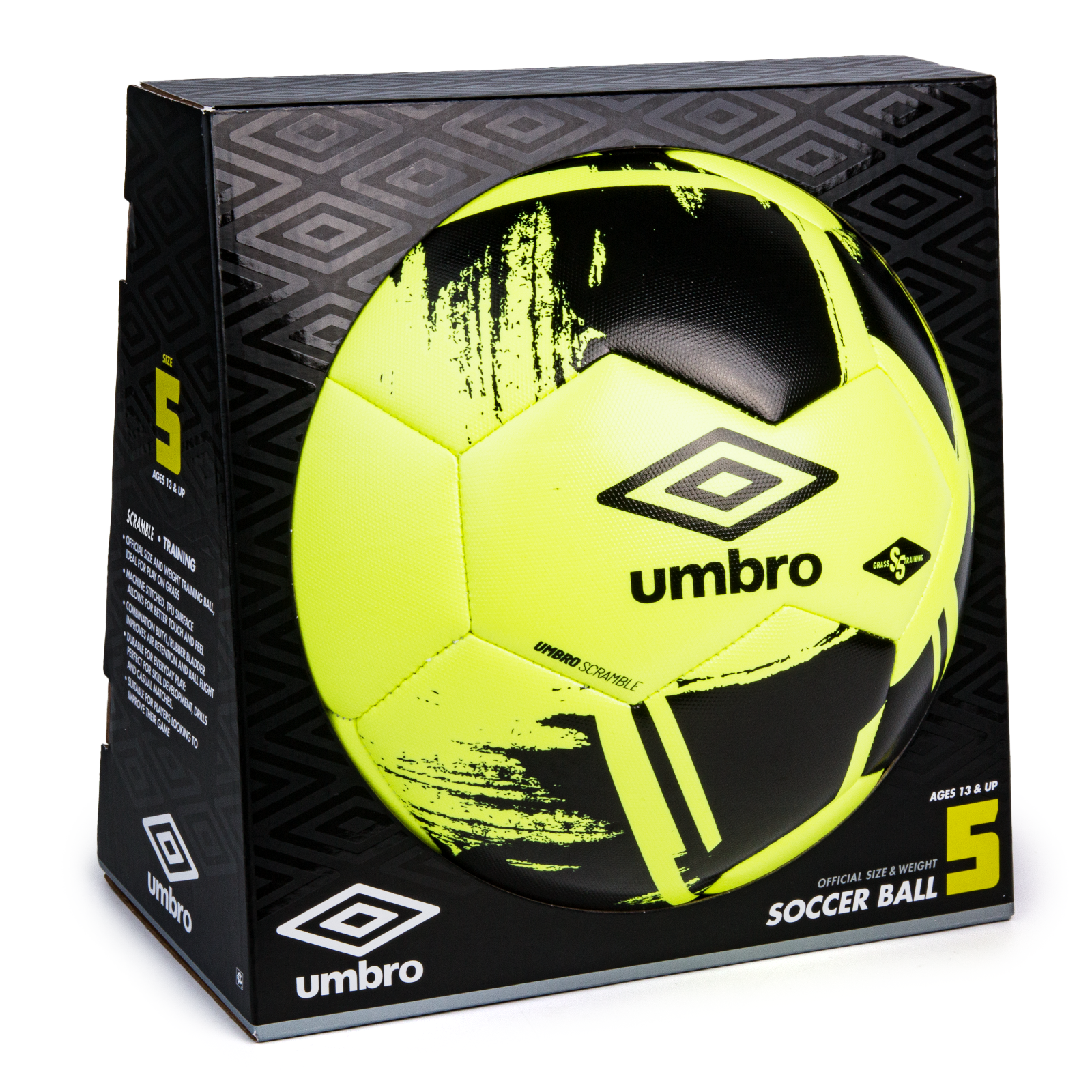 Umbro Scramble Size 5 Training Soccer Ball, Yellow/Black photo 2
