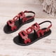 thumbnail image 5 of Correas de Tacón para Tacones Altos Estilo Rojo Corte Sandalias Planas, Tacones Altos Negros para las Mujeres Inspirado Correa de Tobillo Ajustable, 5 of 9