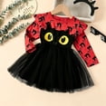 thumbnail image 6 of Weebloom Halloween Toddler Girls Dress Tutu Cat Dress Up Party Long Sleeve Stage Performance Outfit Clothes Dresses For Girls Red 4-5 Years, 6 of 8
