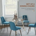 thumbnail image 4 of HOMCOM Dining Chairs Set of 4, Accent Chair with Velvet-touch Upholstery, 4 of 10