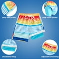 GYRATEDREAM Boys Swim Trunks with Boxer Brief Liner Boys Swimwear Quick