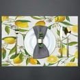 thumbnail image 3 of Lemon Leaf Placemats Set of 6 Fabric Placemats Square Placemat for Kitchen Table Heat Resistant, Easy to Clean Table Placemats 12x18 Inch, 3 of 5