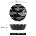 thumbnail image 3 of Qeeadeea Small Round Baking Dish Set Of 2, Colorful Ceramic Pie Pan, Round Ceramic Pie Plate-black-fish, 3 of 7