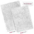 thumbnail image 3 of Clara Clark Non Slip Shaggy Bath Rug Set - 2 Piece Set, Small/Large - White, 3 of 4