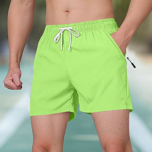 pstuiky Hombres bajos, Pantalones cortos deportivos de entrenamiento físico de color sólido para hombre, transpirables, con bolsillos, estilo crop top Pantalones cortos deportivos para hombre