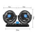 thumbnail image 5 of 360 grados 12v 4in coche furgoneta camión autocaravana portátil doble tablero de refrigeración por aire Ventilador, 5 of 5