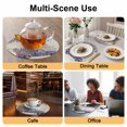 thumbnail image 2 of Spring Floral Round 13 Inch Placemats Set of 6, Purple Lavender Truck Flowers Botanical Beige HeatResistant Non Slip Place Mats for Dining Table, Wipeable Braided Kitchen Table Mats for Housewarming, 2 of 9