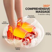 Foot massager with hot acupressure deep kneading compression function, suitable for feet, mens and womens gifts, suitable for mens size 12.