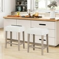 thumbnail image 2 of Costway Counter Height Bar Stools Set of 2 with Rubber Wood Legs Footrest Modern for Home, 2 of 9