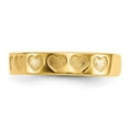 thumbnail image 4 of 14k Yellow Gold Heart Toe Ring, 4 of 6