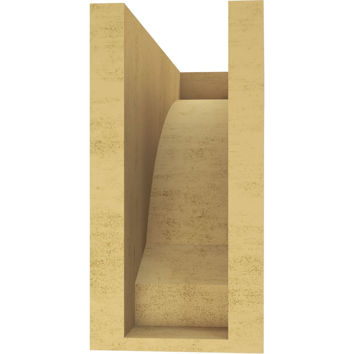 5"W x 15"D x 10"H Classic Moab Rough Cedar Woodgrain TimberThane Corbel, Primed Tan