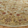 thumbnail image 3 of SAFAVIEH Classic Simonette Floral Wool Area Rug, Light Green/Gold, 3'6" x 3'6" Round, 3 of 10