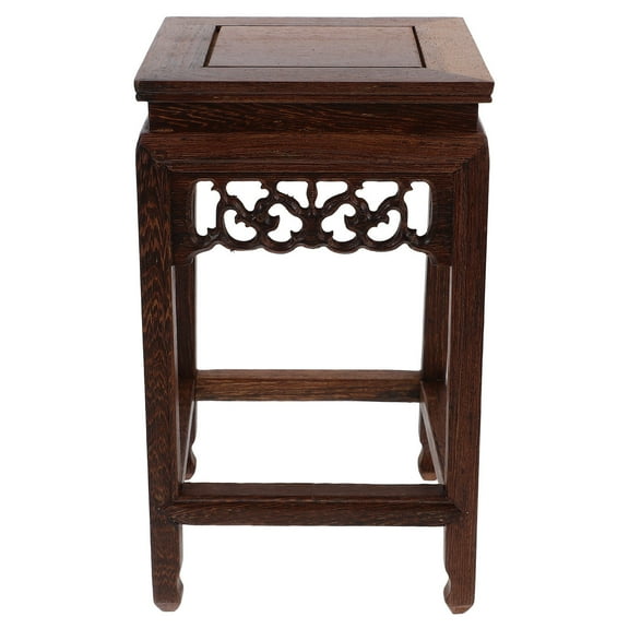 HOMEMAXS Wooden Seat Stool Mini Foot Stool Mini Wooden Stool Display Stand Wood Plant Stand Flower Pot Shelf for Dining Room Outdoors Decor