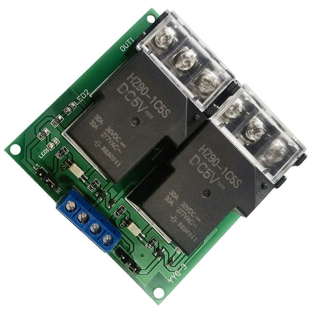 Module de Carte Relais 30A avec Isolation Opticoupleur, Gâchette Haute Basse pour DC 5V, 12V, 24V, Performance Stable, Usage Industriel