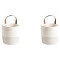 thumbnail image 3 of Cesta de almacenamiento colgante Naiovety maceta tejida color Blanco, 3 of 6