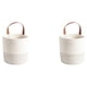 thumbnail image 1 of Monstrate Cesta de almacenamiento colgante para plantas, maceta tejida de estilo nórdico, decoración para el hogar, jardín, balcón, blanco + Blanco + negro 18*20cm 2Conjunto, 1 of 6