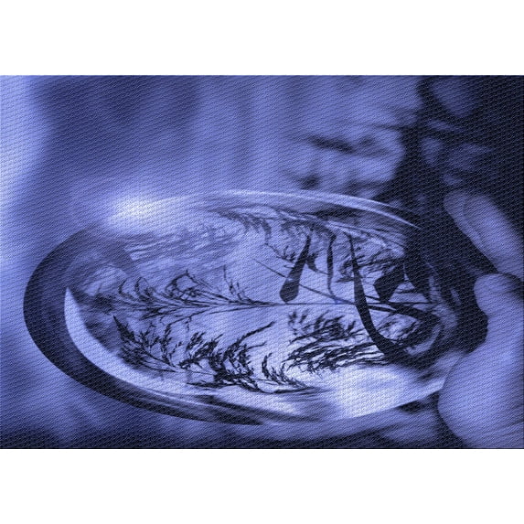 Ahgly Company Indoor Rectangle Patterned Light Slate Blue Area Rugs, 7' x 9'